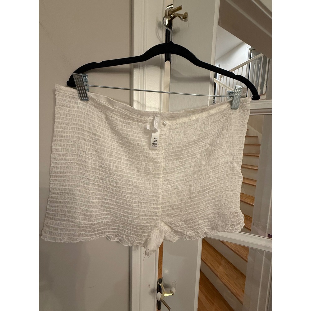 SKIMS Silk Sheer Romance Short Bone White 100% Silk Loungewear 2X